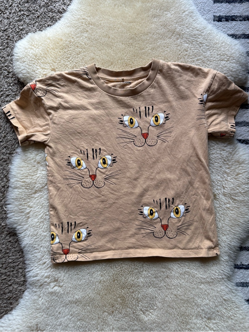 Mini Rodini Cat Face T-Shirt 7-9Y